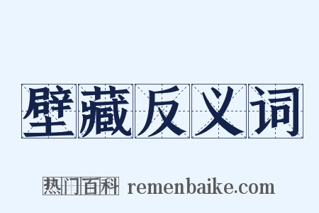 壁藏反义词是什么意思的图片